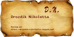 Drozdik Nikoletta névjegykártya